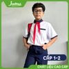  Áo sơ mi học sinh nam phối xanh form dáng cơ bản - TDP016 