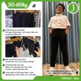  Quần tây học sinh nam màu đen vải kaki ít nhăn cấp 2, 3 quai rẽ - TDP026 