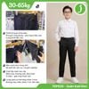  Quần tây học sinh nam màu đen vải kaki ít nhăn cấp 2, 3 quai rẽ - TDP026 