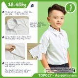  Áo sơ mi đồng phục học sinh nam túi bên màu kem - TDP027 