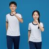  Áo thể dục học sinh nam nữ cấp 1, 2, 3 cao cấp cổ tròn - TDP029 