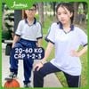  Áo thể dục học sinh cao cấp lá cổ xanh nam nữ - TDP030 