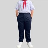  Quần tây học sinh nam xanh đen quai rẽ thun tăng đơ big size - TDP031 