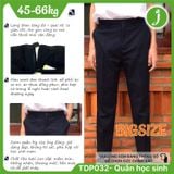  Quần tây học sinh xanh đen thun tăng đơ big size thoáng mát, có độ bền cao - TDP032 