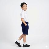  Quần ngắn học sinh nam kaki xanh đen dây kéo lưng thun cao cấp TDP039 