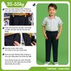  Quần dài học sinh nam kaki màu đen cao cấp lưng thun phối dây kéo TDP040 