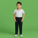  Quần dài học sinh nam kaki màu đen cao cấp lưng thun phối dây kéo TDP040 