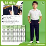  Quần tây học sinh nam kaki xanh đen cao cấp ống thoải mái TDP042 