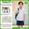  Áo sơ mi đồng phục học sinh nam viền cổ xanh túi bên Jadiny TDP043 