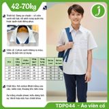  Áo sơ mi học sinh nam viền cổ xanh cấp 2, cấp 3 Jadiny TDP044 
