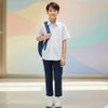  Áo sơ mi học sinh nam viền cổ xanh cấp 2, cấp 3 Jadiny TDP044 
