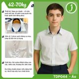  Áo sơ mi học sinh nam viền cổ xanh cấp 2, cấp 3 Jadiny TDP044 