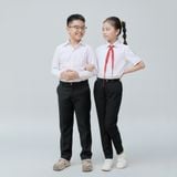  Quần dài học sinh kaki cao cấp lưng thun khóa kéo màu đen - TDP045 