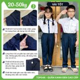  Quần dài kaki xanh đen cao cấp lưng thun phối dây kéo TDP046 