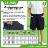  Quần ngắn lưng thun nửa vòng không khóa kéo TDP047 