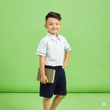  Quần ngắn lưng thun nửa vòng không khóa kéo TDP047 