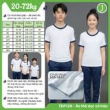  Áo thể dục học sinh nam nữ cấp 1, 2, 3 cao cấp cổ tròn vải mịn mát - TDP129 