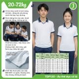 Áo thể dục học sinh cao cấp cổ lá, vải min mát nam nữ - TDP130 
