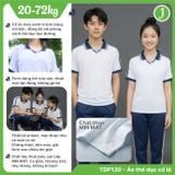  Áo thể dục học sinh cao cấp cổ lá, vải min mát nam nữ - TDP130 
