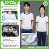  Áo thể dục học sinh cao cấp cổ lá, vải min mát nam nữ - TDP130 
