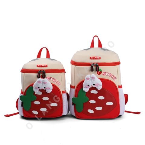 Balo Kid Hình Dâu Dễ Thương – Balo Cho Bé Đi Học, Đi Chơi