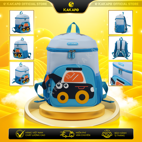 Balo Kid Hình Máy Xúc Dễ Thương – Balo Cho Bé Đi Học, Đi Chơi