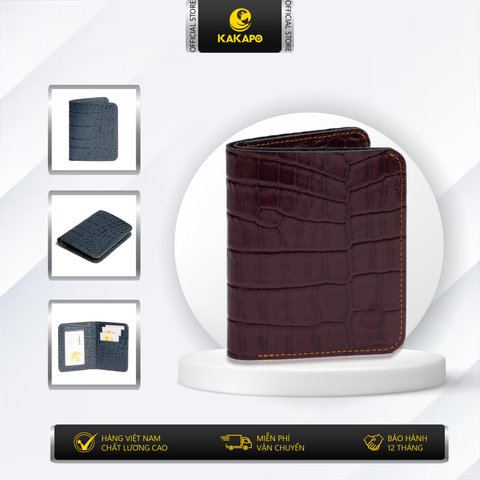 VÍ ĐỨNG DA BÒ DẬP VÂN CAO CẤP - SANG TRỌNG - NHIỀU MÀU ĐA DẠNG