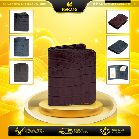 Ví Nam Da Bò Thật KAKAPO Full Hộp Đựng Cao Cấp