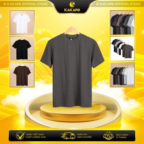 Áo Thun Trơn Unisex Nam Nữ -  KAKAPO Local Brand Cotton Cổ Tròn