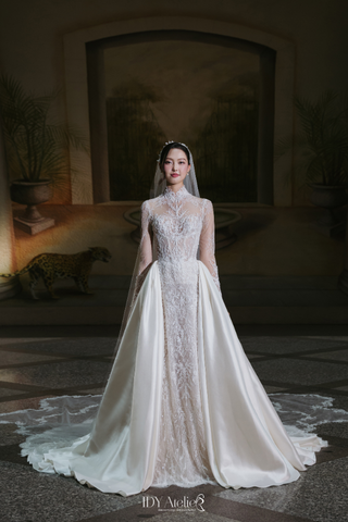 NO.2 - EVEIL - VELTX - 798 ELITE IVORY BALLGOWN LACE DRESS
