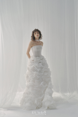 NO.1 VAN DIEP - VEFA - 773 ELITE OFFWHITE ORGANZA DRESS