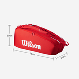  Túi Đựng Vợt Tennis Wilson Super Tour 6 Pack Red – WR8036801001 