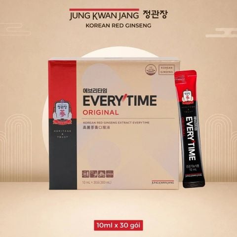  TINH CHẤT HỒNG SÂM CHÍNH PHỦ EVERYTIME 10 ML X 30 GÓI 