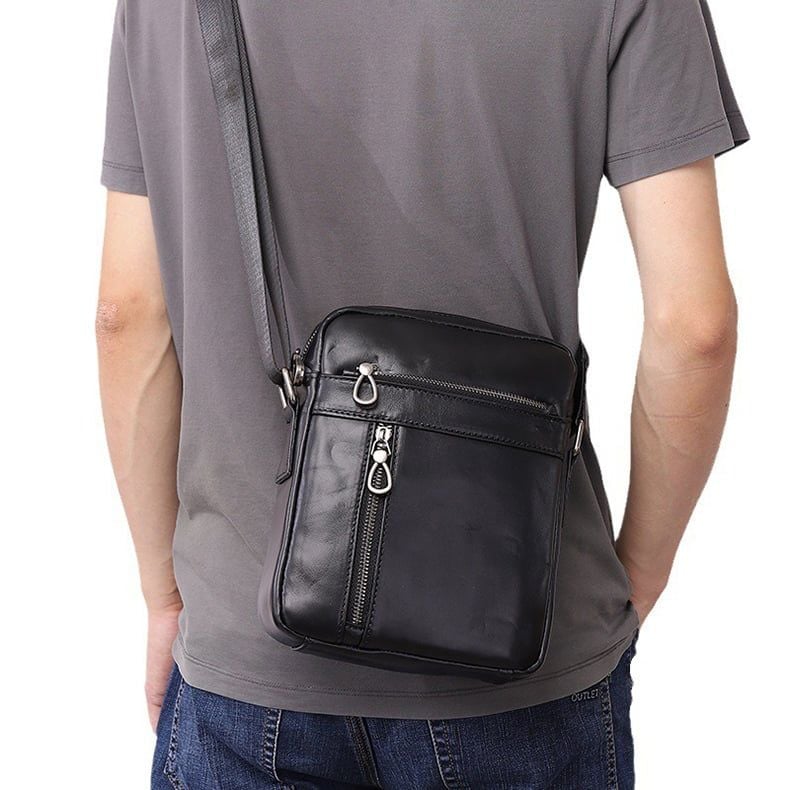 Túi đeo chéo nam da bò đơn giản - 4945896