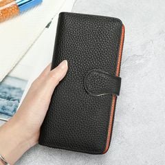 Ví da cầm tay nữ chất liệu da bò thật - 101813
