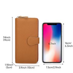 Ví da cầm tay nữ chất liệu da bò thật - 101813