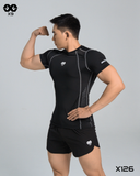  Áo Ngắn Tay Thể Thao Nam Đánh Bông Fit Body - X126 