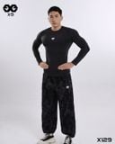  Áo Dài Tay Dệt Thân Hoạ Tiết Chìm Thun Thể Thao Nam Không Đường May Line Công Nghệ Seamless - X129 