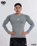  Áo Dài Tay Dệt Thân Hoạ Tiết Chìm Thun Thể Thao Nam Không Đường May Line Công Nghệ Seamless - X129 