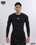  Áo Dài Tay Dệt Thân Hoạ Tiết Chìm Thun Thể Thao Nam Không Đường May Line Công Nghệ Seamless - X129 