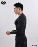  Áo Dài Tay Dệt Thân Hoạ Tiết Chìm Thun Thể Thao Nam Không Đường May Line Công Nghệ Seamless - X129 