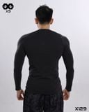  Áo Dài Tay Dệt Thân Hoạ Tiết Chìm Thun Thể Thao Nam Không Đường May Line Công Nghệ Seamless - X129 