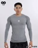  Áo Dài Tay Dệt Thân Hoạ Tiết Chìm Thun Thể Thao Nam Không Đường May Line Công Nghệ Seamless - X129 