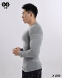  Áo Dài Tay Dệt Thân Hoạ Tiết Chìm Thun Thể Thao Nam Không Đường May Line Công Nghệ Seamless - X129 