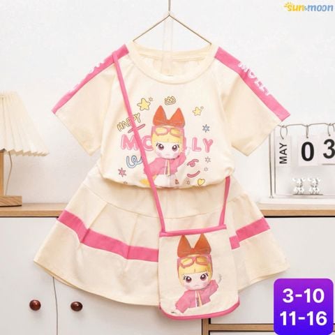  Bộ váy thun happy MOLLY + giỏ 