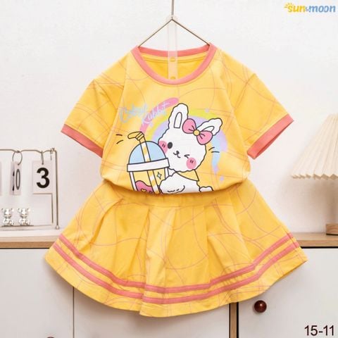  Bộ váy thun in sọc COLOUR RABBIT 