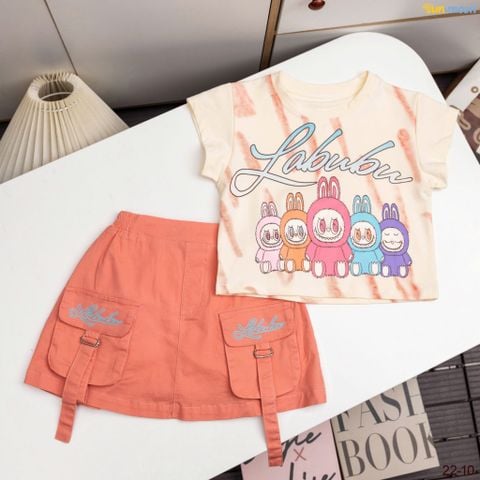  Bộ váy kaki túi hộp loang 5 Labubu 