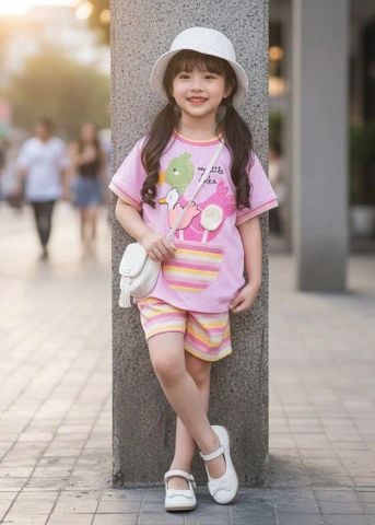  Bộ thun ngố Q sọc 2 vịt MY LITTLE 