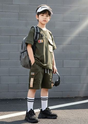  Bộ thun trai TN nắp túi logo tag 