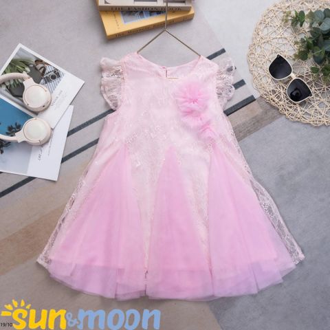  Đầm ren xe múi bông quấn 